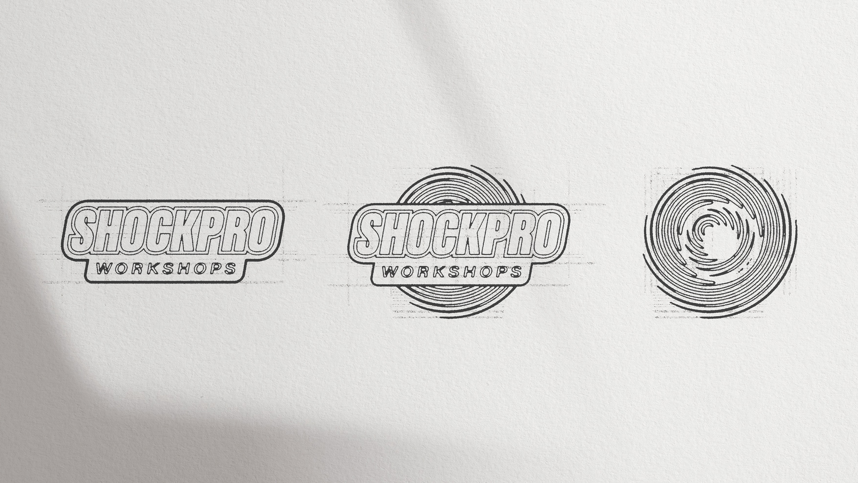 ShockPro Workshops automotive branding — graphic design by Liam Robert